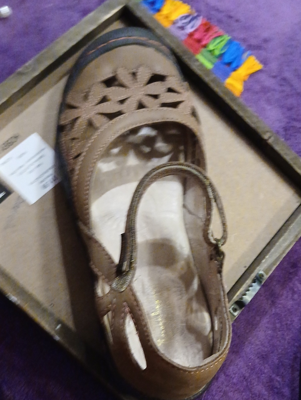 JBU Brown Cutout Mary Jane Loafers